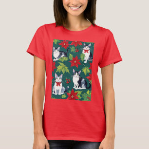 Fyra julkatten och julstjärnor t shirt