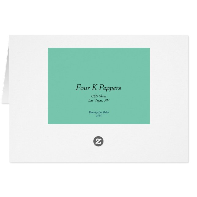 Fyra K-paprika Hälsningskort (Baksidan Horizontal)