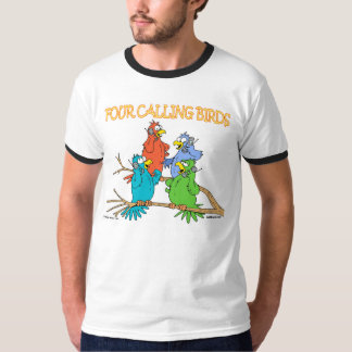 Fyra kallande fåglar t-shirt