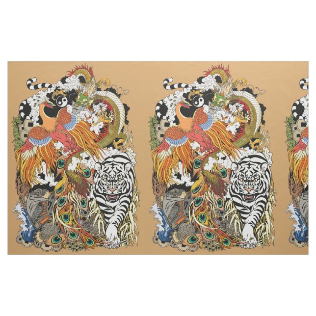 Fyra kalvdjur tyg (Fat Quarter)