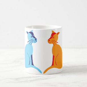 fyra katter kaffemugg