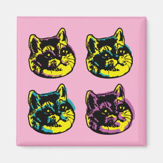 Fyra kattungar Katt Lover Window Decal Pop Art Magnet