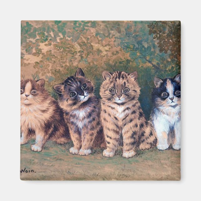 Fyra kittens, Louis Wain Magnet (Framsidan)
