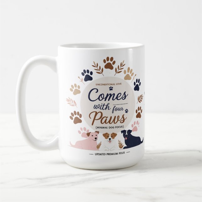 Fyra klor, oändlig kärlek kaffemugg (Vänster)