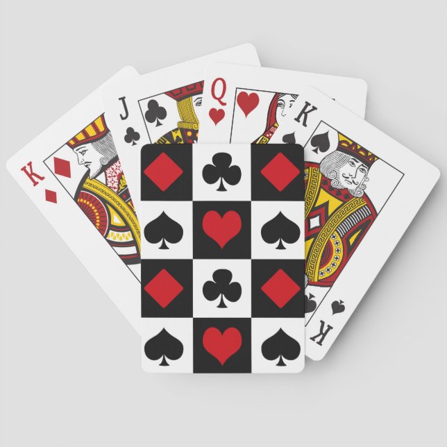 Fyra kort kostym casinokort (Baksidan)