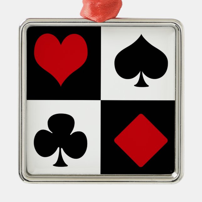 Fyra kort kostym julgransprydnad metall (Framsidan)