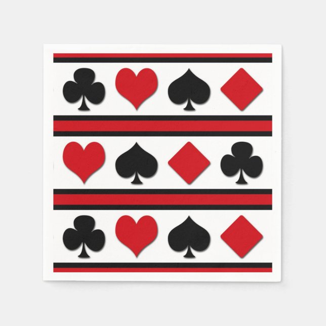 Fyra kort kostym pappersservett (Framsidan)