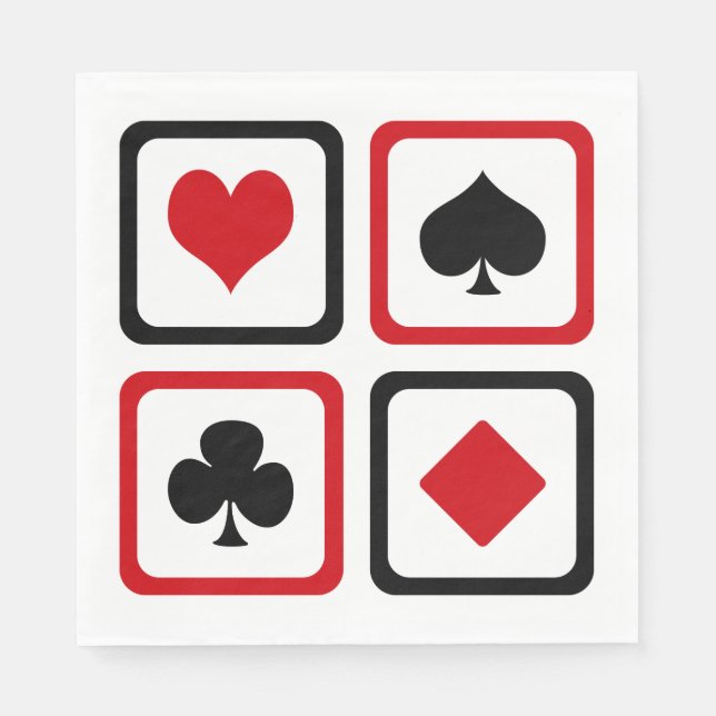 Fyra kort kostym pappersservett (Framsidan)