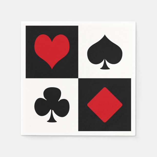 Fyra kort kostym pappersservett (Framsidan)