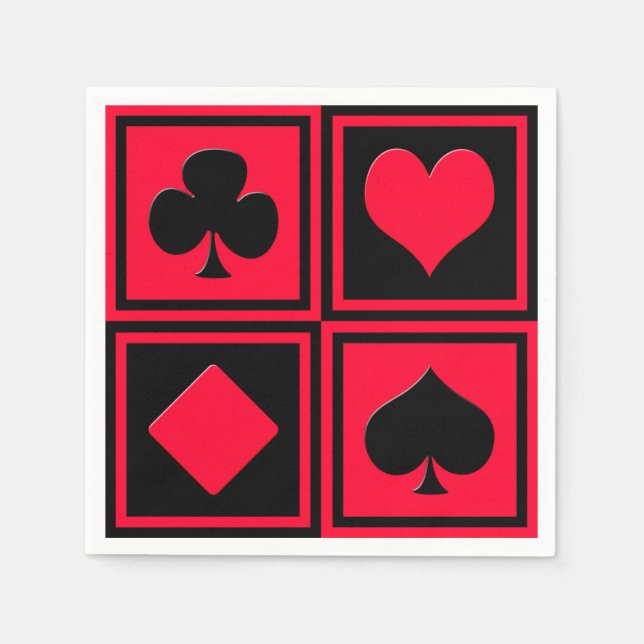 Fyra kort kostym pappersservett (Framsidan)