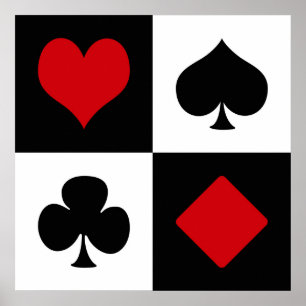 Fyra kort kostym poster