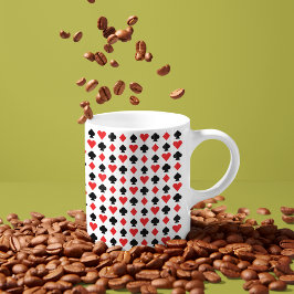 Fyra kortformer Mönster Kaffemugg