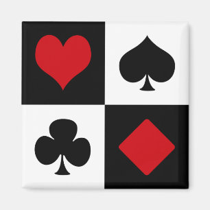 Fyra kortkostymer magnet