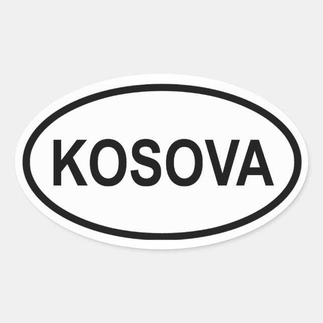 FYRA "Kosava" Ovalt Klistermärke (Framsida)