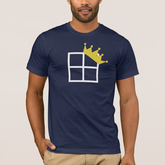 Fyra kvadrerar kung t-shirt (Framsida)