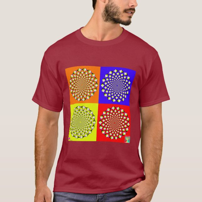 Fyra kvadrerar T-tröja T Shirt (Framsida)