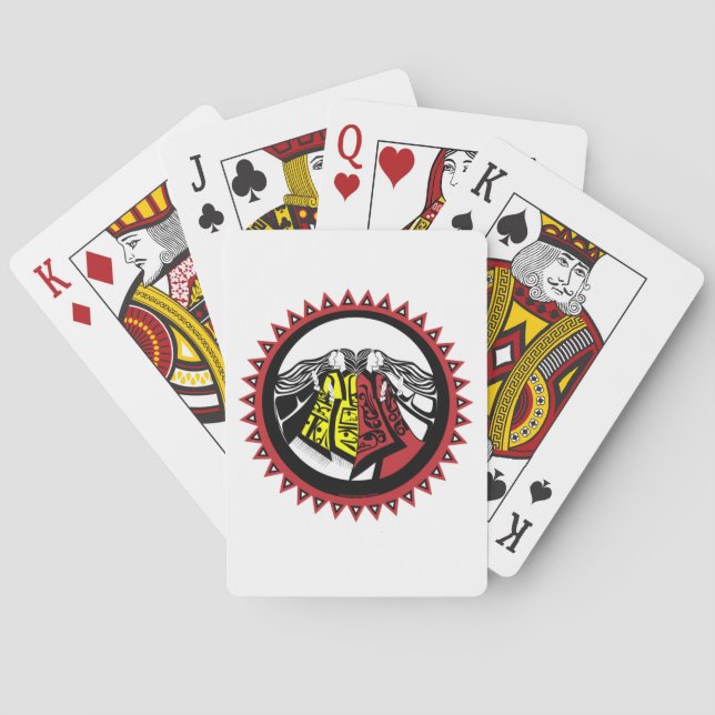 Fyra kvinnor utan ben casinokort (Baksidan)