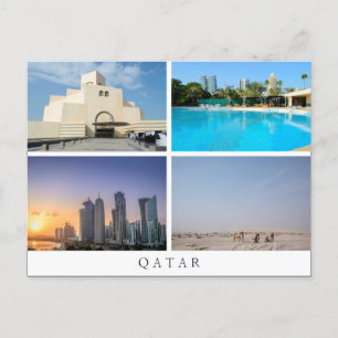 Fyra landskap i Qatar-vykort Vykort