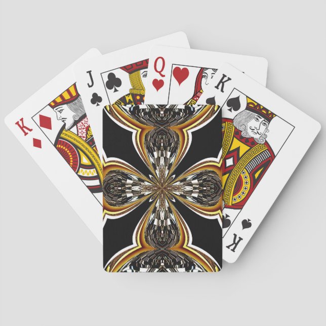 Fyra lekkung leka kort spel kort (Baksidan)
