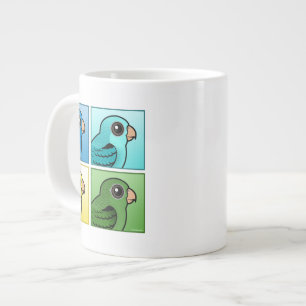 Fyra linnier i Färg Jumbo Mugg