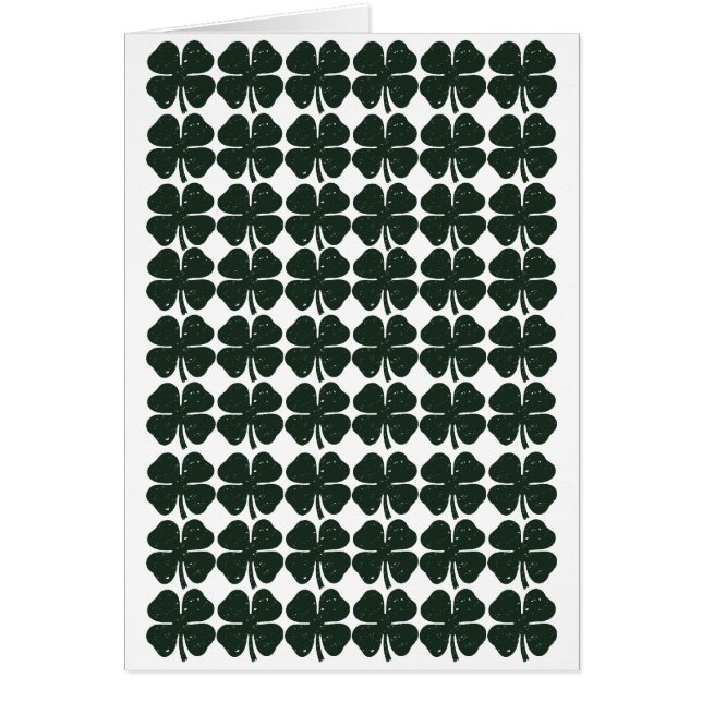 Fyra löv klöver. hälsningskort (Framsidan)