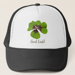 Fyra Löv Lucky Klöver St patricks day Lycka till Keps