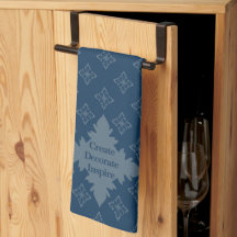 Fyra Löv Rosette Airforce Blue Foulard Mönster Th
