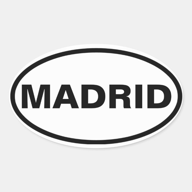 FYRA Madrid Ovalt Klistermärke (Framsida)