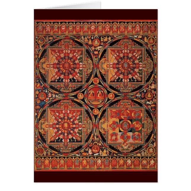 Fyra Mandalas Hälsningskort (Framsidan)