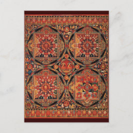 Fyra mandalas vykort