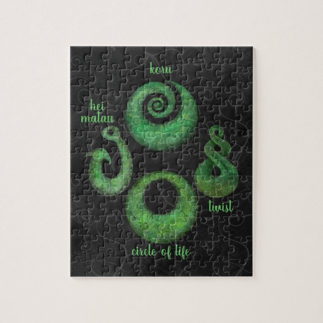 Fyra Maori-symboler Pussel (Vertikal)