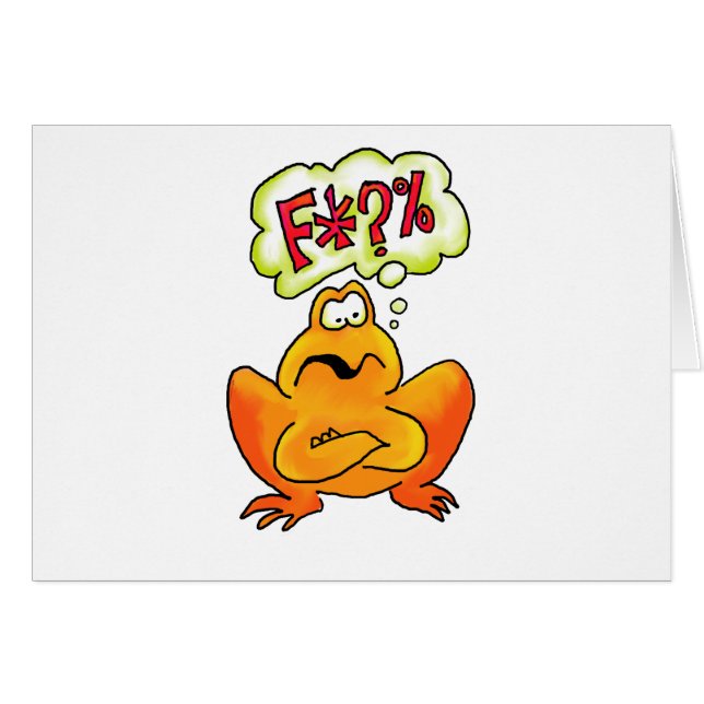 Fyra-märkt groda hälsningskort (Framsidan Horizontal)