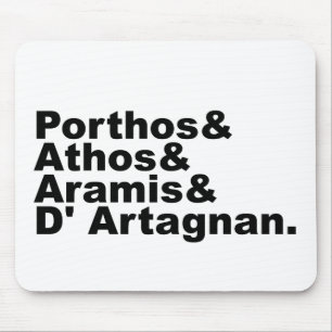 Fyra musketörer - Porthos Athos Aramis D'Artagnan Musmatta