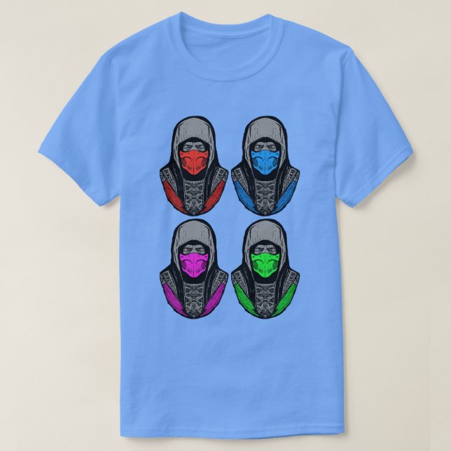 Fyra Ninjas Pose v1 T Shirt (Design framsida)