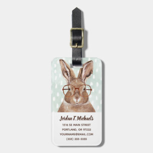 Fyra örnfeber Bunny Rabbit Bagagebricka