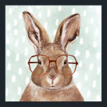 Fyra örnfeber | Bunny Rabbit Poster<br><div class="desc">Den här vattenfärgen har en bunt med glasögon | Av Victoria Borges. Bild-ID: 132004GG</div>