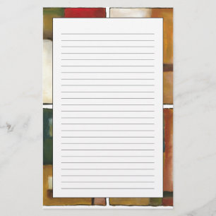 Fyra Panelerade målningar av Jennifer Goldberger Brevpapper