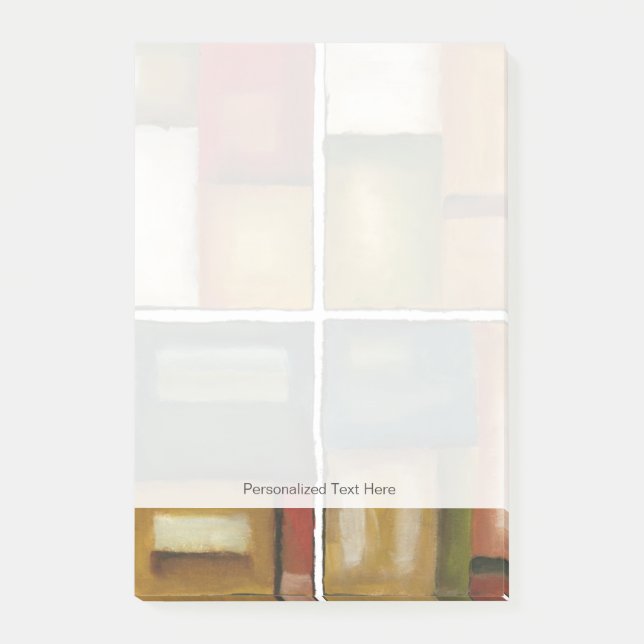 Fyra Panelerade målningar av Jennifer Goldberger Post-it Block (Framsida)