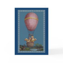 Fyra Påsk-Chickar i en Luftballong