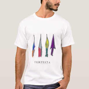 Fyra pekar av resonerar tee shirt