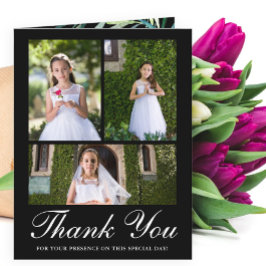 Fyra Photo Greenery First Communion Black Tack Kort