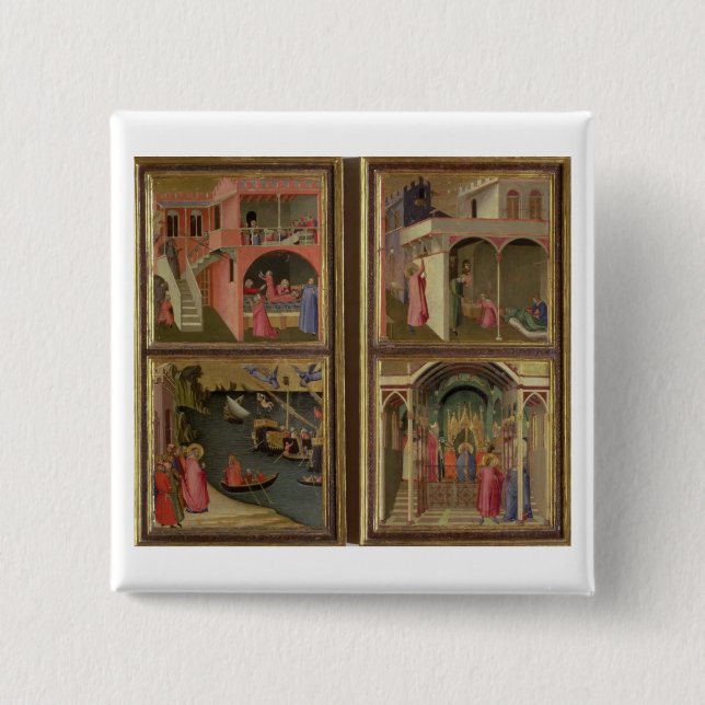 Fyra platser från livet av St Nicholas: St.-Nic Knapp (Framsida)