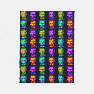 Fyra pop Art Abraham Lincolns Fleecefilt