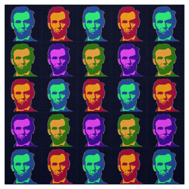 Fyra pop Art Abraham Lincolns Tyg (Provkarta)