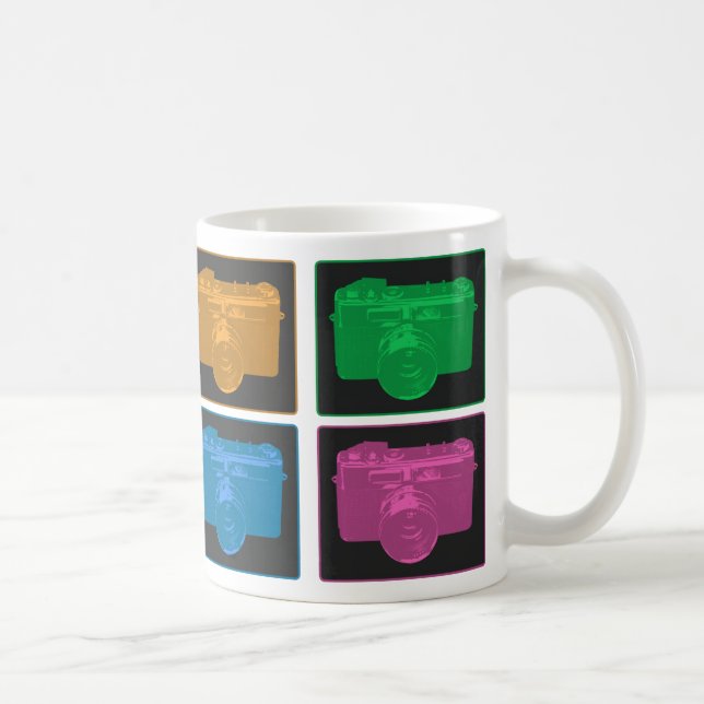 Fyra Pop Art-kameror Kaffemugg (Höger)