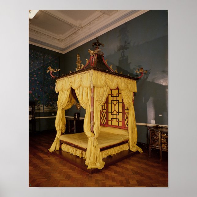 Fyra Poster Bed, i kinesiska stil, 1750-talet (Framsidan)