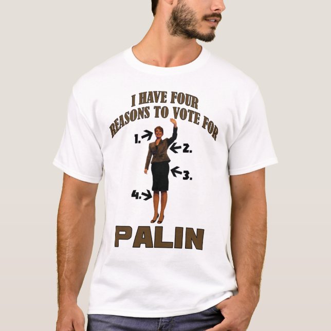 Fyra resonerar för Palin T-shirt (Framsida)