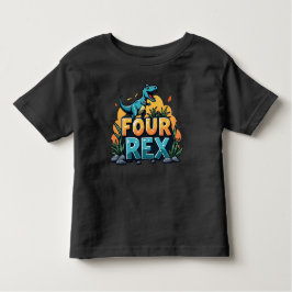 Fyra Rex: Dino-vägen för att fira fyra! T Shirt