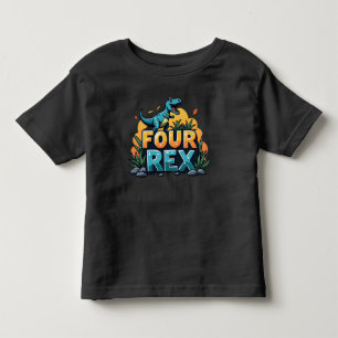 Fyra Rex: Dino-vägen för att fira fyra! T Shirt