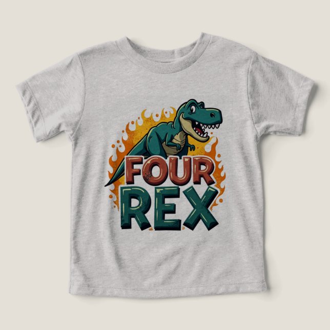 Fyra Rex: Runt i fyra! T Shirt (Design Framsida)
